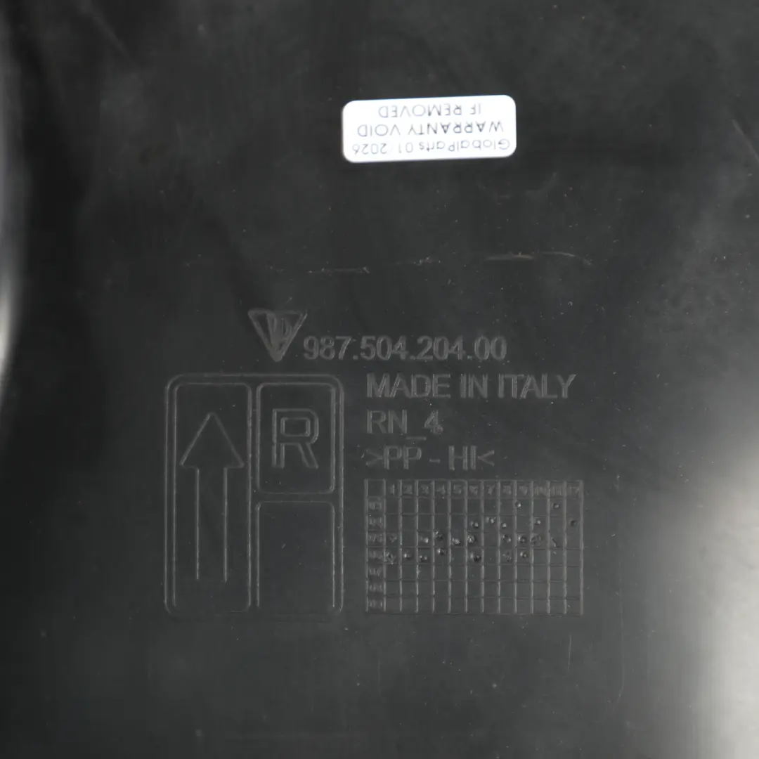 Front Wheel Arch Cover Splash Guard Right O/S to Porsche Cayman 987 with Part number 98750420400 Porsche Cayman 987 Front Wheel Arch Cover Splash Guard Right O/S - SKU 98750420400 - Part number 98750420400