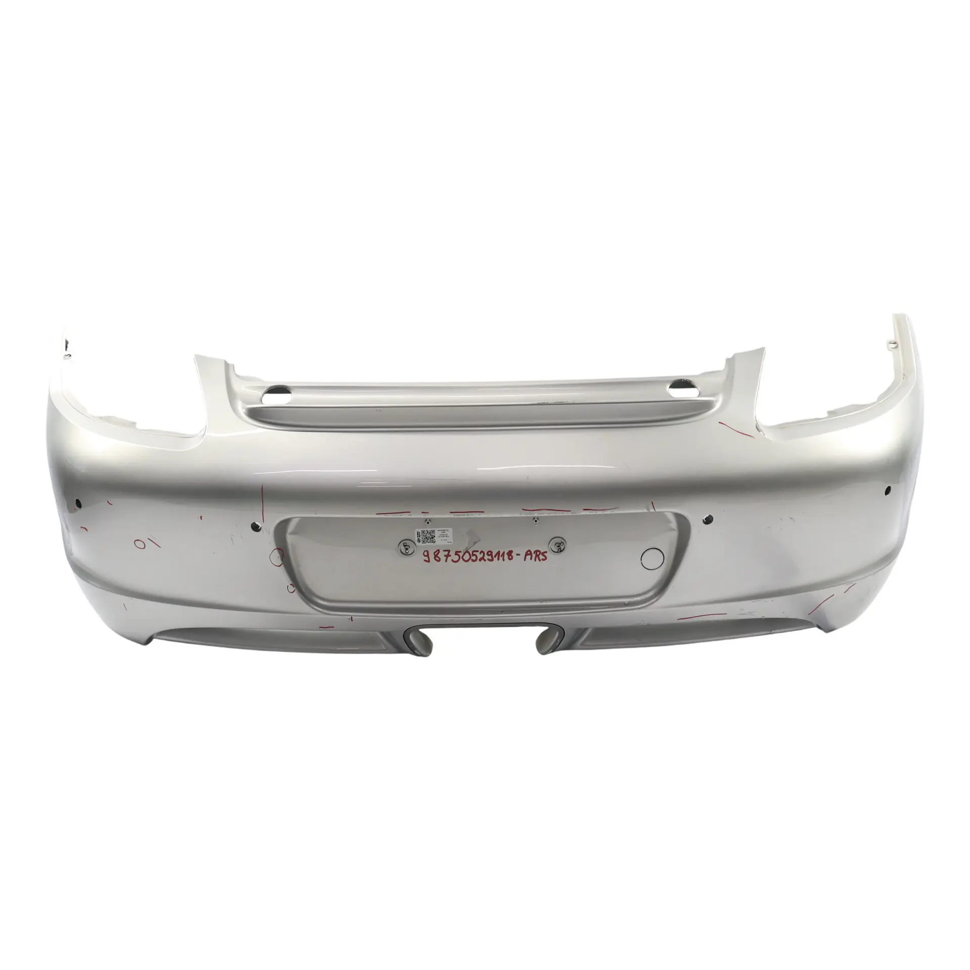 Porsche Cayman 987C Rear Bumper Trim Panel Covering Arctic Silver Metallic - 92T