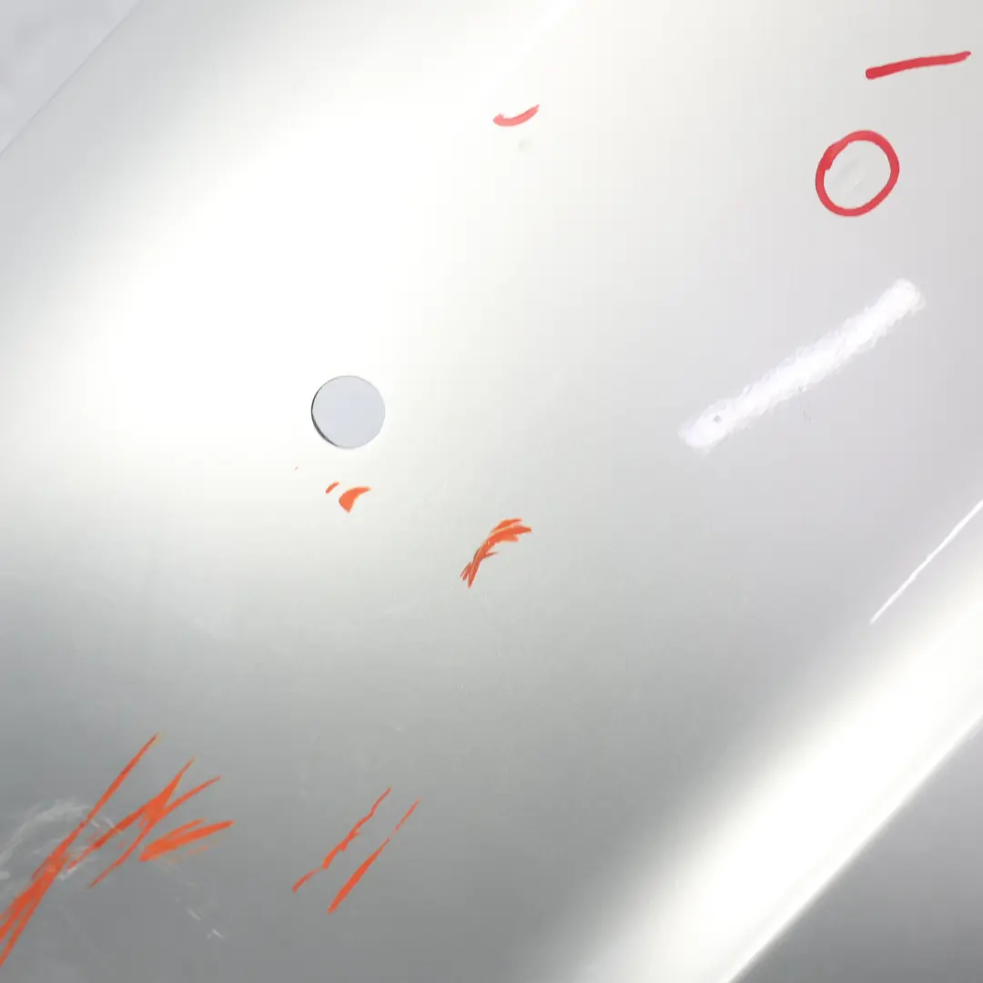 987C Rear Bumper Trim Panel Covering Arctic Silver Metallic - 92T to Porsche Cayman with Part number 98750529118 Porsche Cayman 987C Rear Bumper Trim Panel Covering Arctic Silver Metallic - 92T - SKU 98750529118-ARS - Part number 98750529118