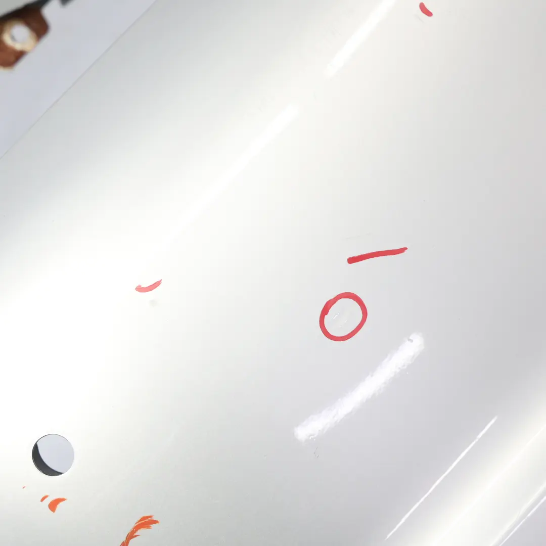 987C Rear Bumper Trim Panel Covering Arctic Silver Metallic - 92T to Porsche Cayman with Part number 98750529118 Porsche Cayman 987C Rear Bumper Trim Panel Covering Arctic Silver Metallic - 92T - SKU 98750529118-ARS - Part number 98750529118