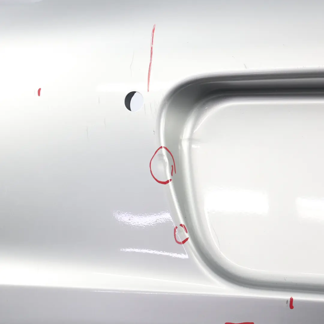 987C Rear Bumper Trim Panel Covering Arctic Silver Metallic - 92T to Porsche Cayman with Part number 98750529118 Porsche Cayman 987C Rear Bumper Trim Panel Covering Arctic Silver Metallic - 92T - SKU 98750529118-ARS - Part number 98750529118