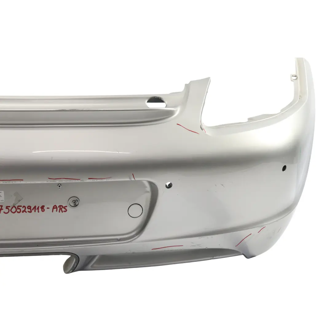 Porsche Cayman 987C Rear Bumper Trim Panel Covering Arctic Silver Metallic - 92T - SKU 98750529118-ARS - Part number 98750529118