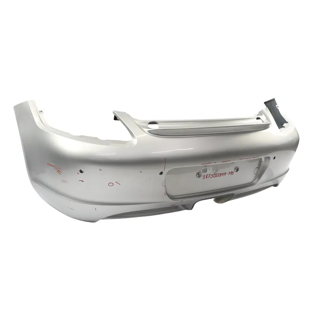 987C Rear Bumper Trim Panel Covering Arctic Silver Metallic - 92T to Porsche Cayman with Part number 98750529118 Porsche Cayman 987C Rear Bumper Trim Panel Covering Arctic Silver Metallic - 92T - SKU 98750529118-ARS - Part number 98750529118