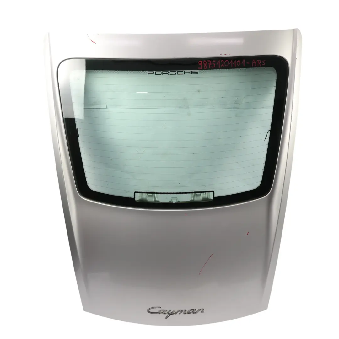 Porsche Cayman 987C Rear Tailgate Engine Cover Arctic Silver Metallic - 92T - SKU 98751201101-ARS - Part number 98751201101