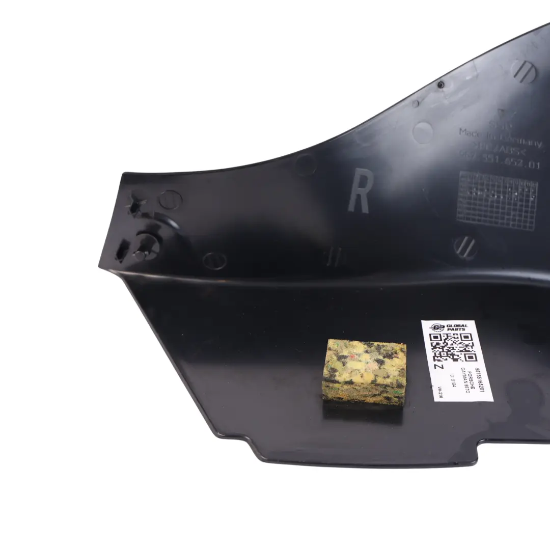 Compartment Cover Panel Trim Black Right O/S to Porsche Cayman 987 Rear with Part number 98755165201 Porsche Cayman 987 Rear Compartment Cover Panel Trim Black Right O/S - SKU 98755165201 - Part number 98755165201