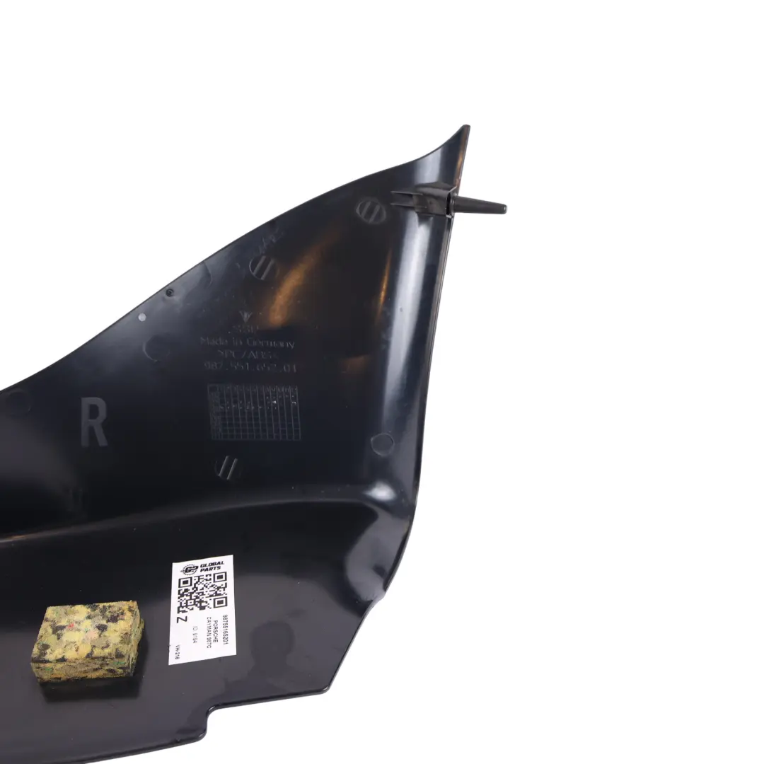 Porsche Cayman 987 Hinteres Fach Abdeckung Panel Trim Schwarz Rechts - SKU 98755165201 - Teilenummer 98755165201