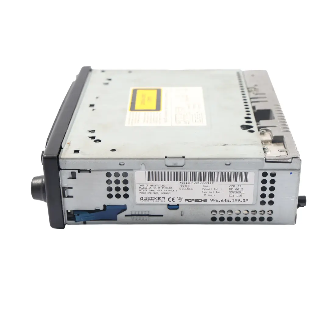 Radio Audio System Head Unit CDR-23 Becker to Porsche Carrera 996 with Part number 99664512902 Porsche Carrera 996 Radio Audio System Head Unit CDR-23 Becker - SKU 99664512902 - Part number 99664512902