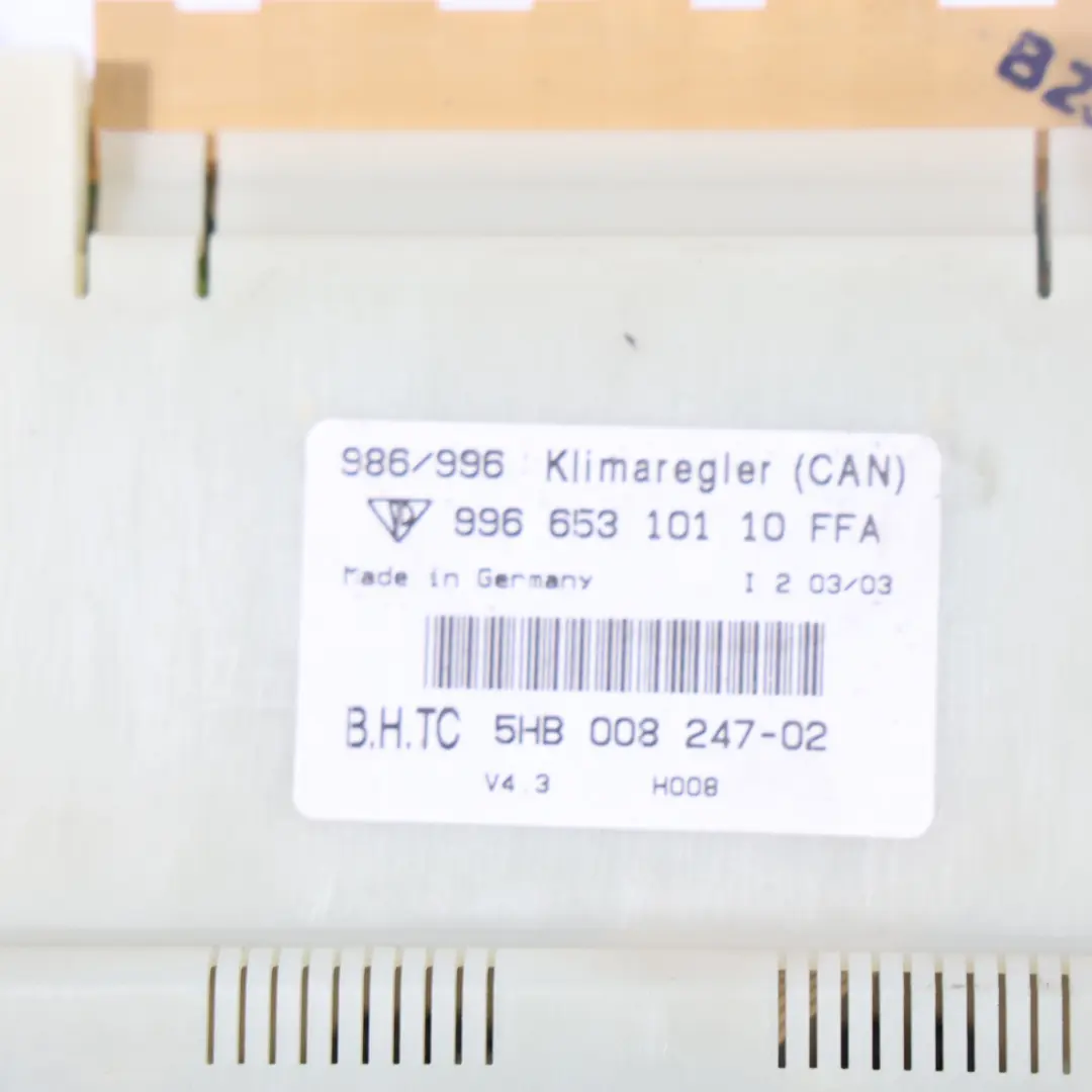 Conditioning A/C Control Panel Switch to Porsche Carrera 996 Air with Part number 99665310110 Porsche Carrera 996 Air Conditioning A/C Control Panel Switch - SKU 99665310110 - Part number 99665310110