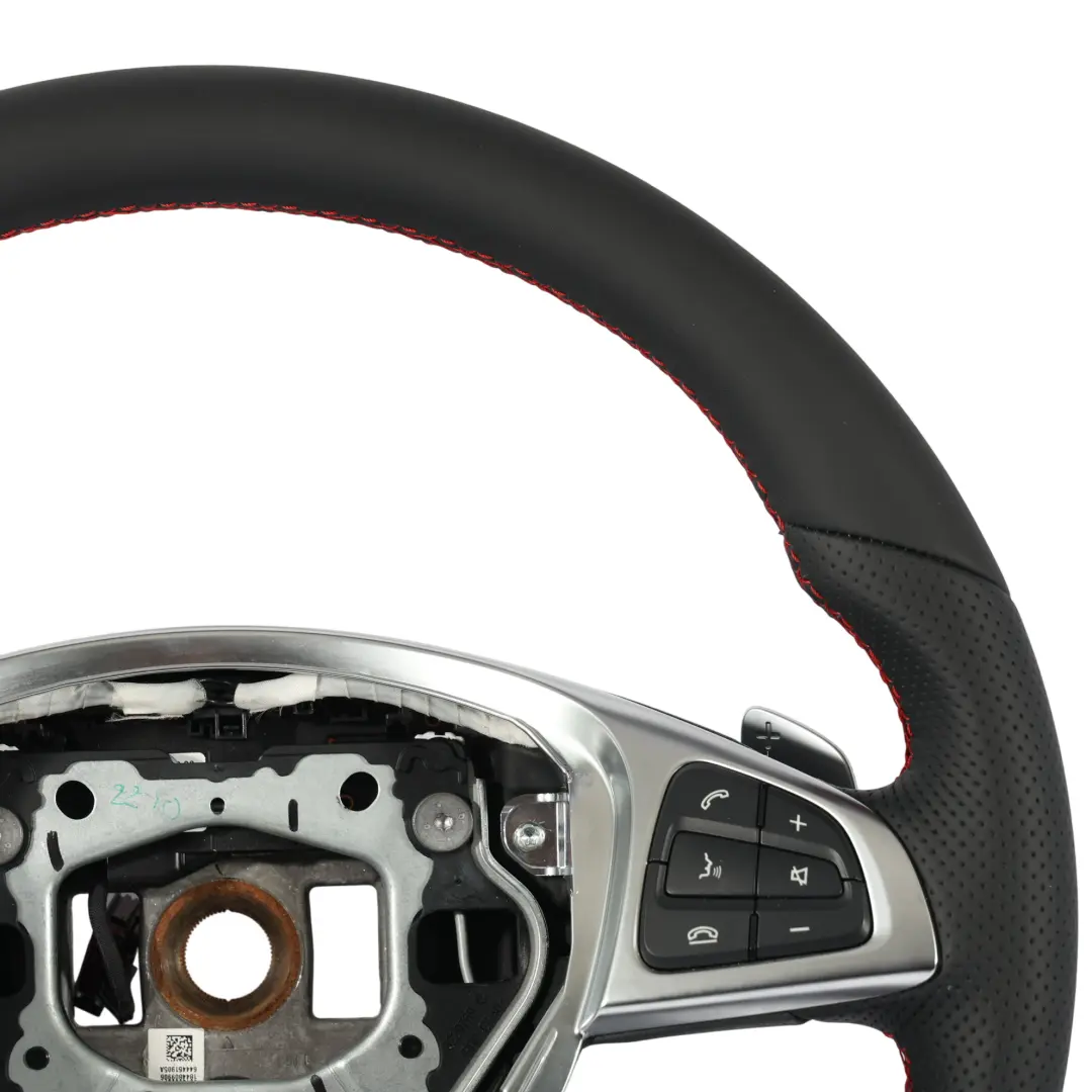 Mercedes X156 C117 Steering Wheel NEW Black Leather Flat Bottom - SKU A0004606312-1 - Part number A0004606312