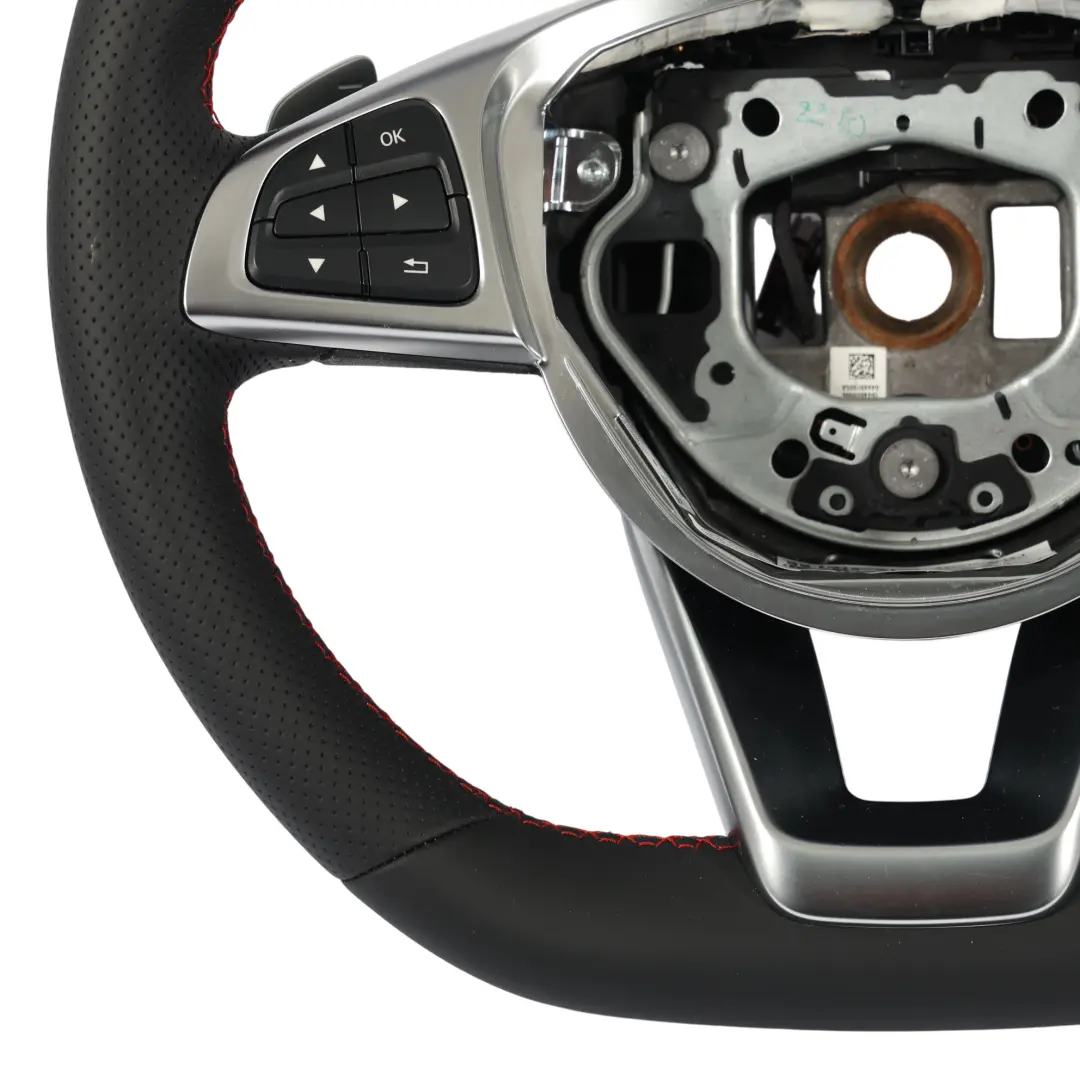 Volant Cuir Noir Fond Plat pour Mercedes X156 C117 à propos du numéro de pièce A0004606312 Mercedes X156 C117 Volant Cuir Noir Fond Plat - SKU A0004606312-1 - Numéro de pièce A0004606312