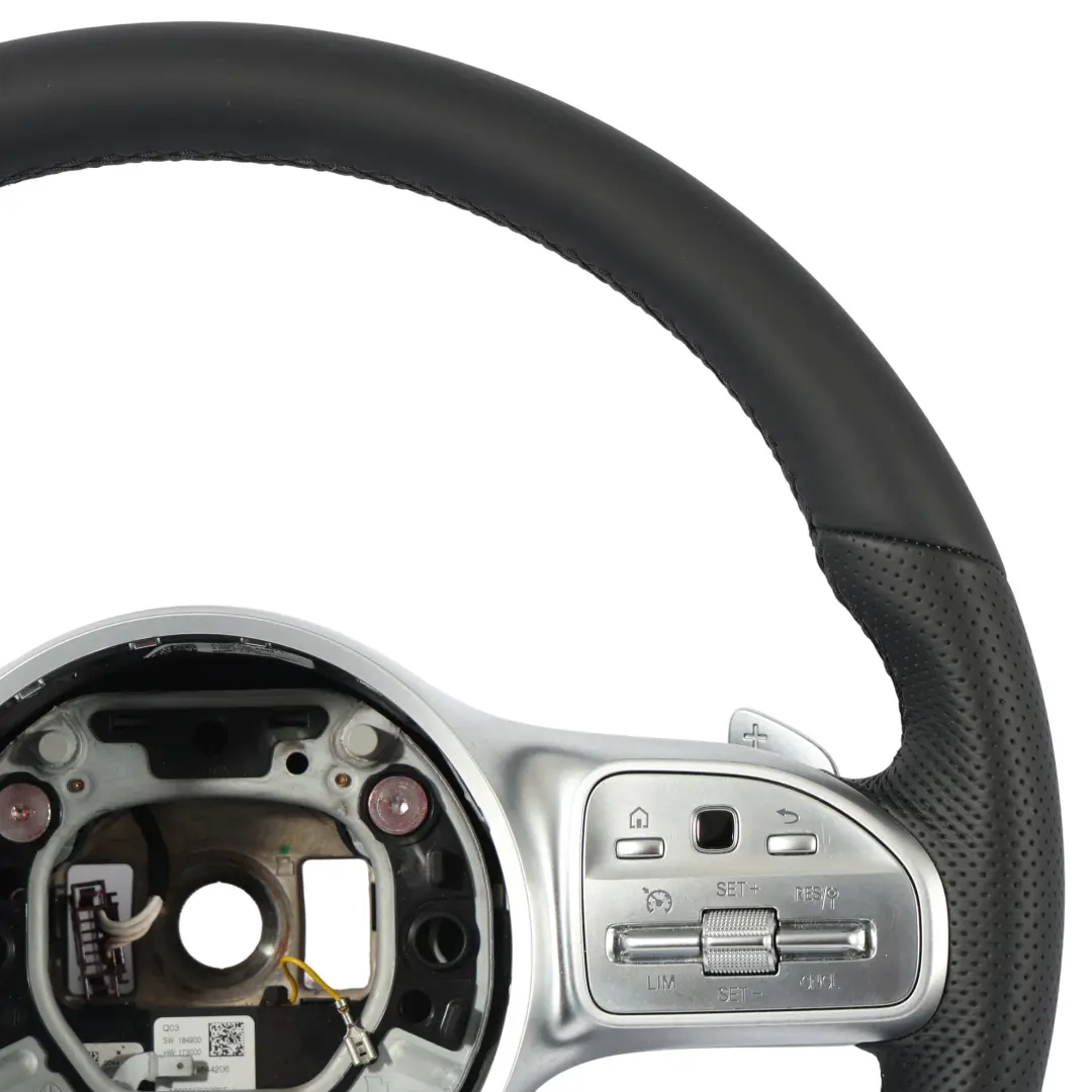 Mercedes W177 W205 Volante NUOVO In Pelle Nera Cambio al Volante - SKU A0004609313-1 - Numero di parte A0004609313