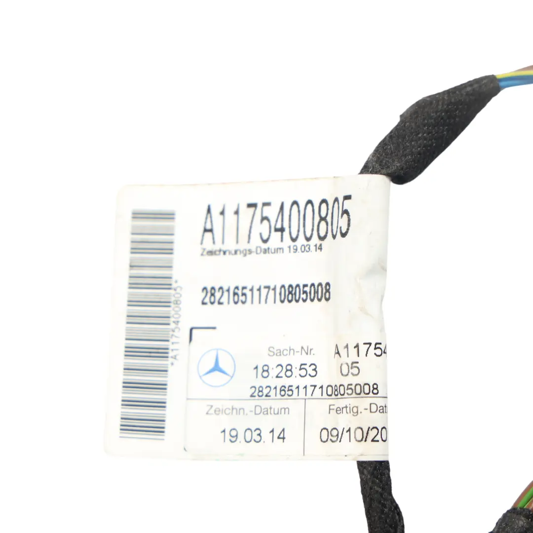 Mercedes C117 Door Wiring Harness Anti-Theft Front Left Right N/O/S - SKU RHD-A1175400805 - Part number A1175400805