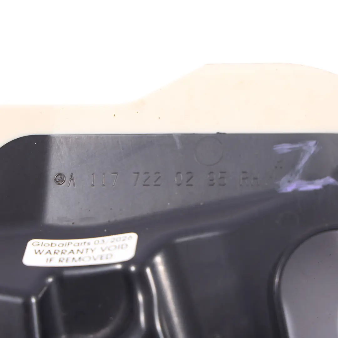 Panneau Cache Évacuation Eau Portière Avant Droit pour Mercedes C117 à propos du numéro de pièce A1177220295 Mercedes C117 Panneau Cache Évacuation Eau Portière Avant Droit - SKU A1177220295 - Numéro de pièce A1177220295