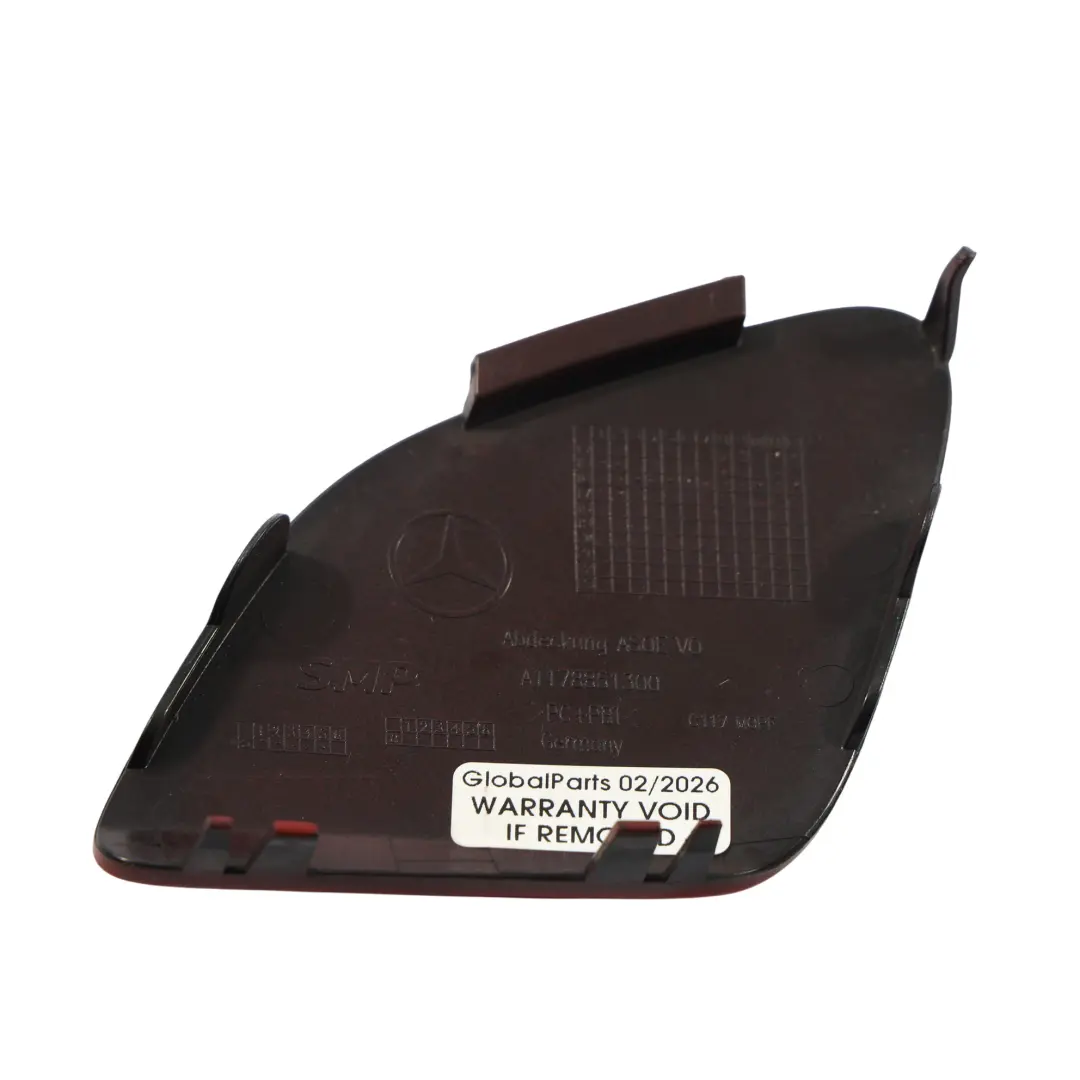 Front Bumper Cover Towing Eye Jupiter Red - 589 to Mercedes C117 with Part number A1178851300 Mercedes C117 Front Bumper Cover Towing Eye Jupiter Red - 589 - SKU A1178851300-JUR - Part number A1178851300