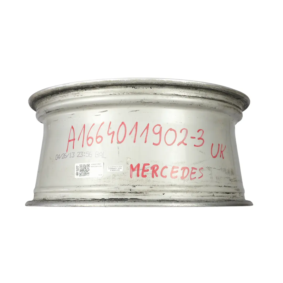 Alloy Wheel Rim 19" ET:59 8.5J to Mercedes ML W166 AMG Silver with Part number A1664011902 Mercedes ML W166 AMG Silver Alloy Wheel Rim 19" ET:59 8.5J - SKU A1664011902-3 - Part number A1664011902
