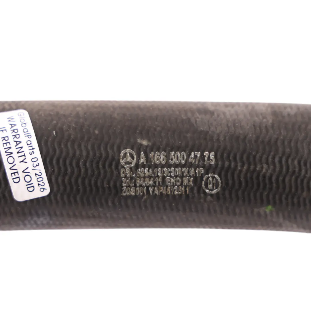 Coolant Hose Tube Pipe Line to Mercedes W166 with Part number A1665004775 Mercedes W166 Coolant Hose Tube Pipe Line - SKU A1665004775 - Part number A1665004775