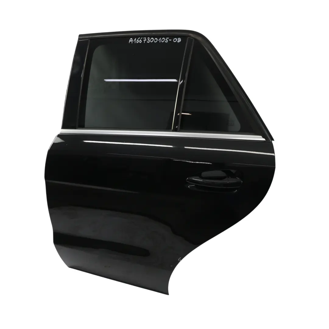Mercedes ML W166 Door Rear Left N/S Obsidian Black Metallic - 197 - SKU A1667300105-OB - Part number A1667300105