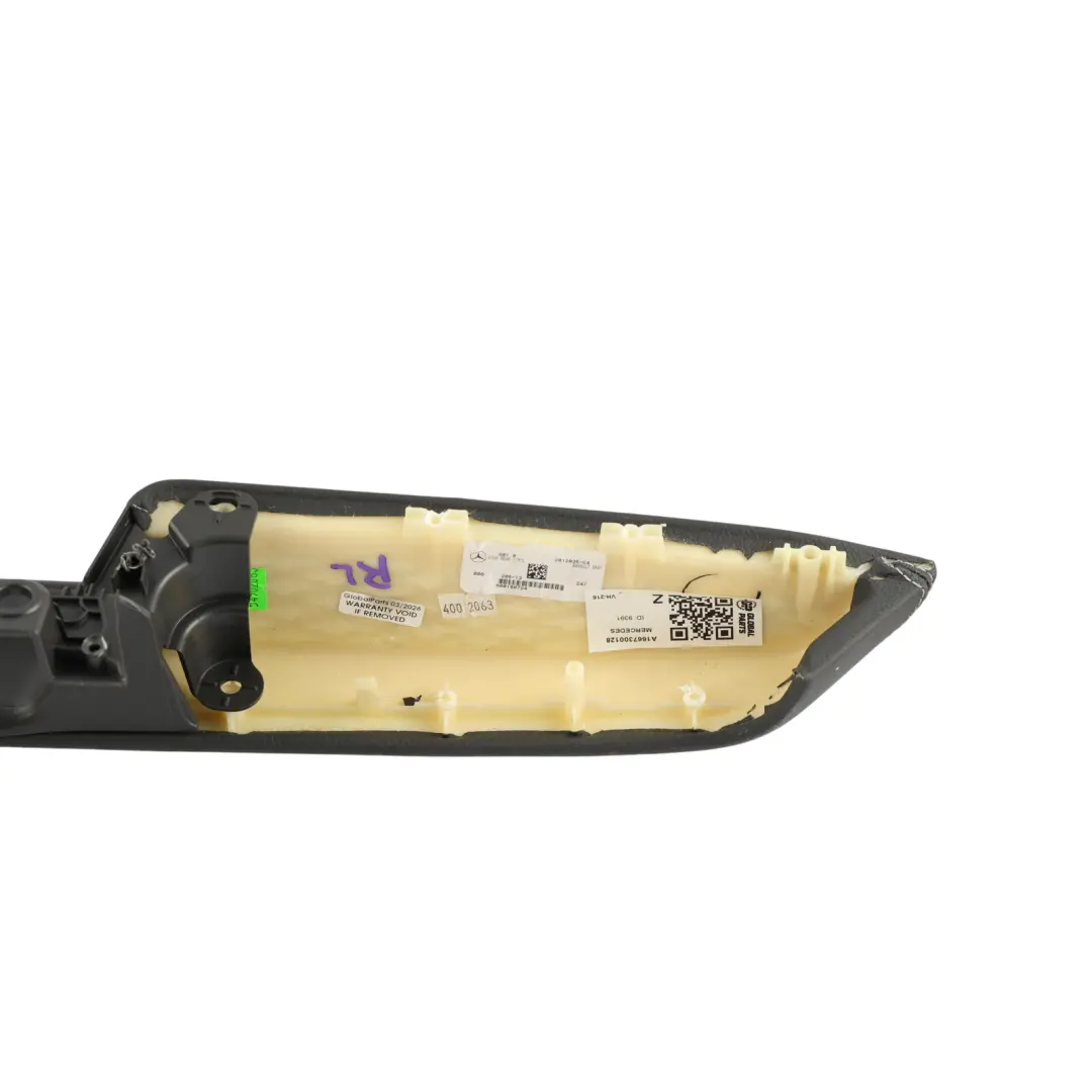 Door Arm Rest Window Lifter Switch Cover Left N/S to Mercedes W166 Rear with Part number A1667300128 Mercedes W166 Rear Door Arm Rest Window Lifter Switch Cover Left N/S - SKU A1667300128 - Part number A1667300128