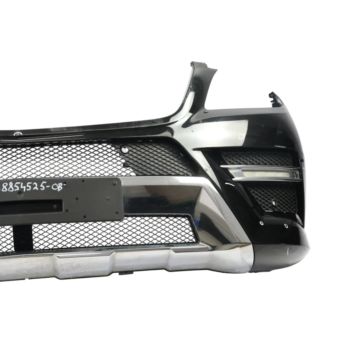 Mercedes W166 Front Bumper AMG Trim Panel Obsidian Black Metallic - 197 - SKU A1668854525-OB - Part number A1668854525