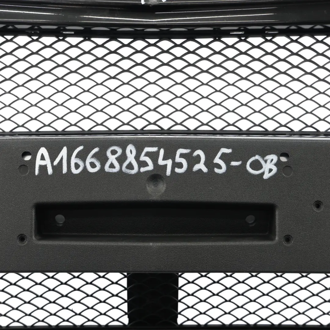 Mercedes W166 Front Bumper AMG Trim Panel Obsidian Black Metallic - 197 - SKU A1668854525-OB - Part number A1668854525