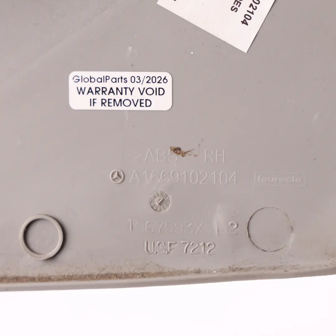 Mercedes W166 Seat Trim Cover Rear Outside Front Driver's Seat - SKU A1669102104 - Part number A1669102104