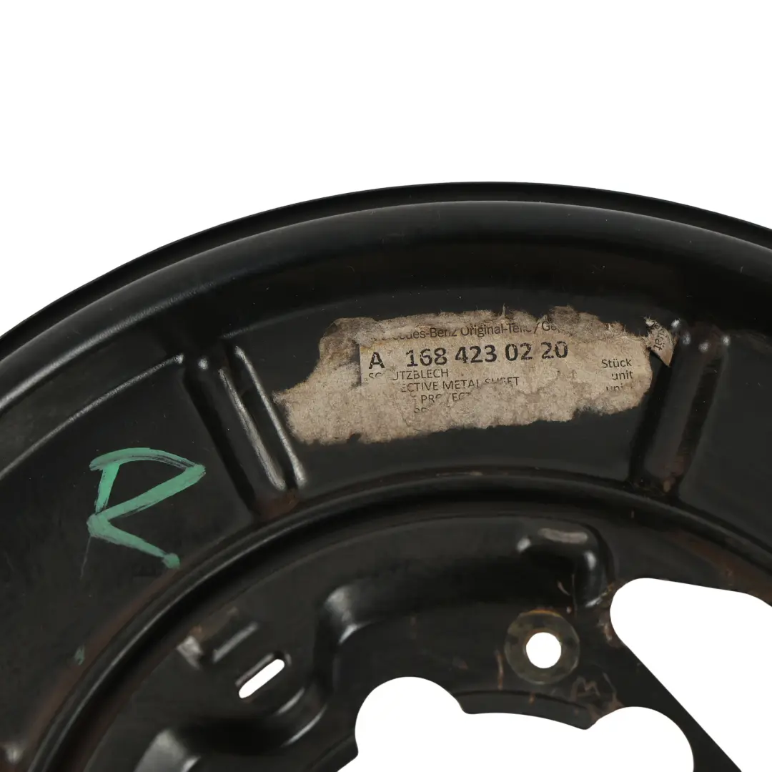 Mercedes W414 Brake Disc Splash Guard Cover Rear Right O/S - SKU A1684230220 - Part number A1684230220