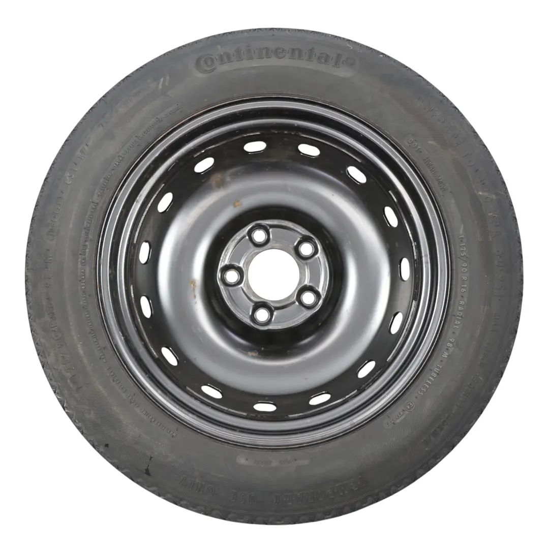 Rueda De Recambio Compacta R16 Neumático 125/90 para Mercedes W169 W245 con número de pieza A1694000802 Mercedes W169 W245 Rueda De Recambio Compacta R16 Neumático 125/90 - SKU A1694000802-5 - Número de pieza A1694000802