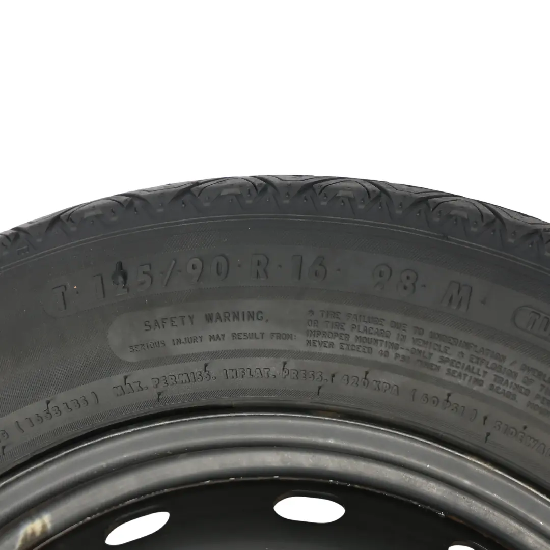 Mercedes W169 W245 Koło Zapasowe Stalowe Opona R16 125/90 - SKU A1694000802-5 - Numer Części A1694000802