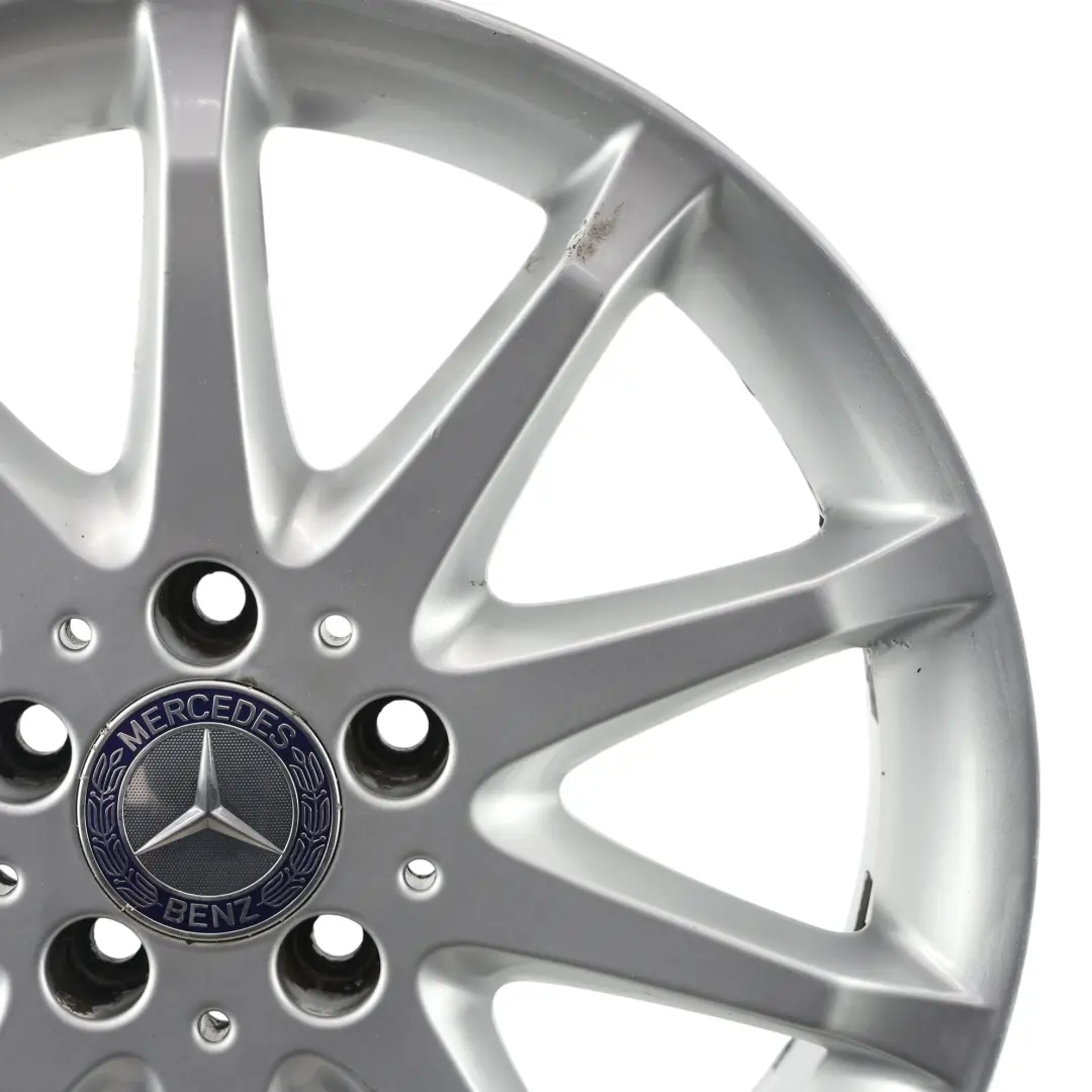 Mercedes-Benz B-Class W245 Silver Alloy Wheel Rim 17" ET:49 7J to with Part number A1694010702 Mercedes-Benz B-Class W245 Silver Alloy Wheel Rim 17" ET:49 7J - SKU A1694010702-1 - Part number A1694010702