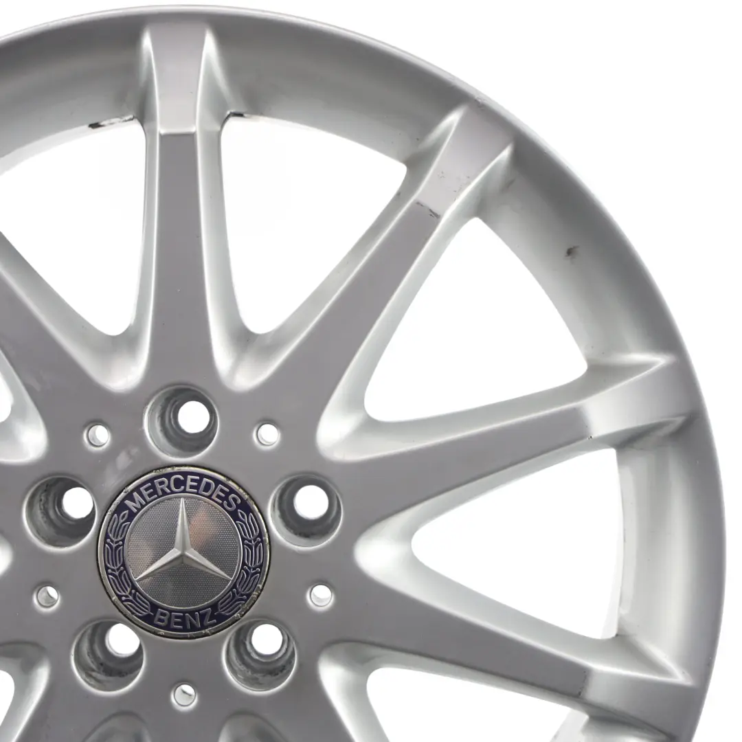 Alloy Wheel Rim 10-Spoke 17" ET:49 7J to Mercedes W245 Silver with Part number A1694010702 Mercedes W245 Silver Alloy Wheel Rim 10-Spoke 17" ET:49 7J - SKU A1694010702-3 - Part number A1694010702