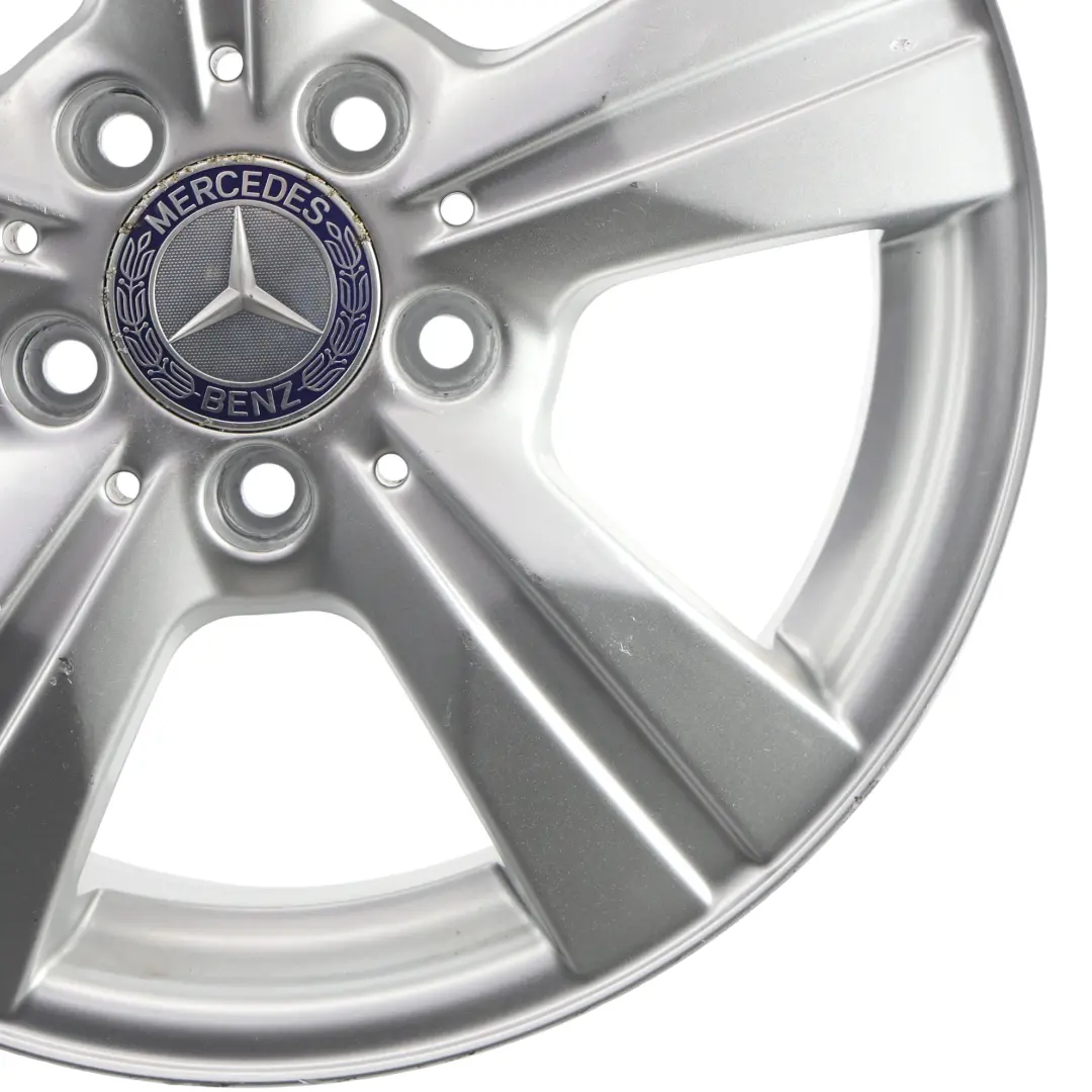 Mercedes W169 W245 Silver Alloy Wheel Rim 16" 6J ET:46 - SKU A1694012202-3 - Part number A1694012202