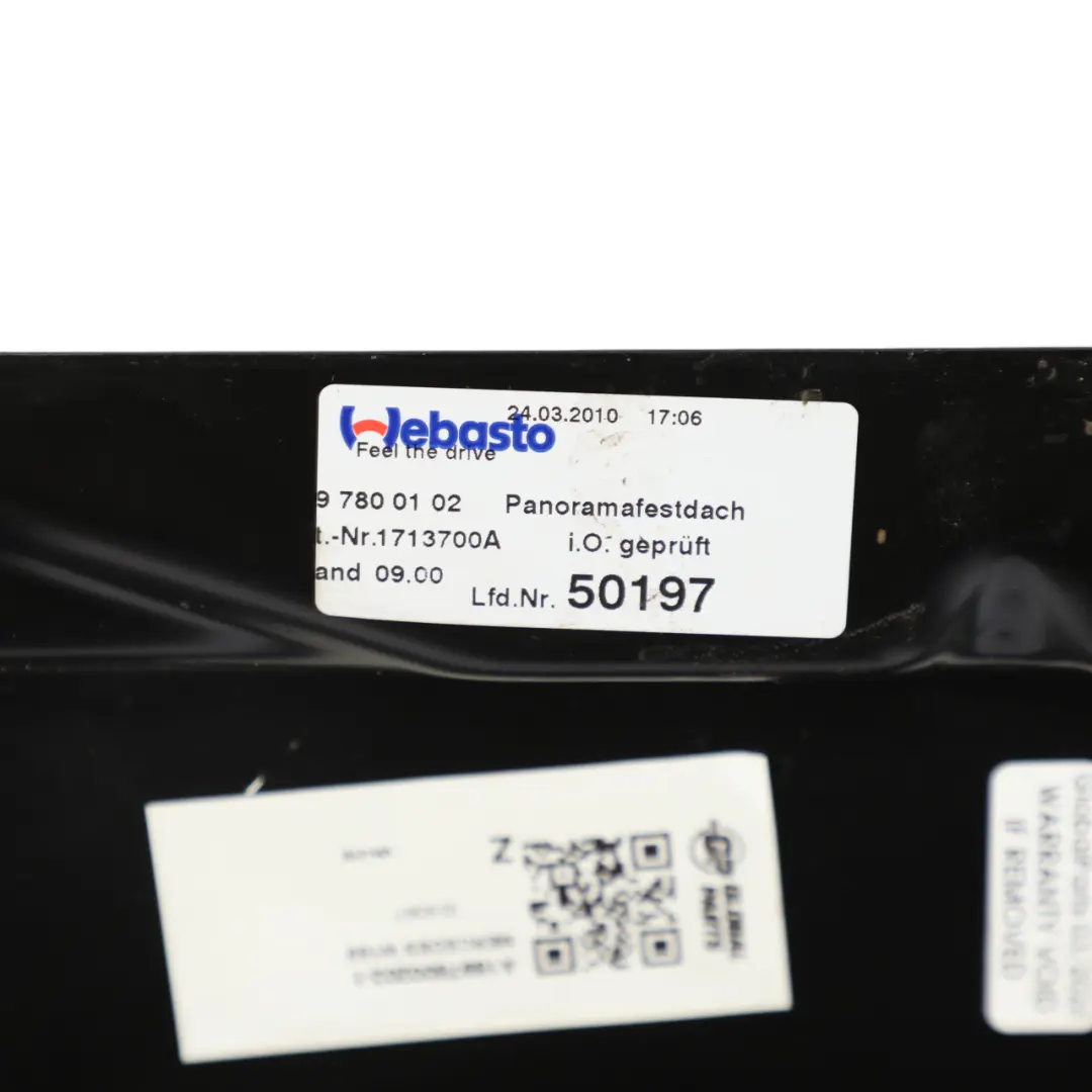 Panoramic Sliding Glass Roof Assembly Panorama to Mercedes W169 W245 with Part number A1697800202 Mercedes W169 W245 Panoramic Sliding Glass Roof Assembly Panorama - SKU A1697800202-1 - Part number A1697800202