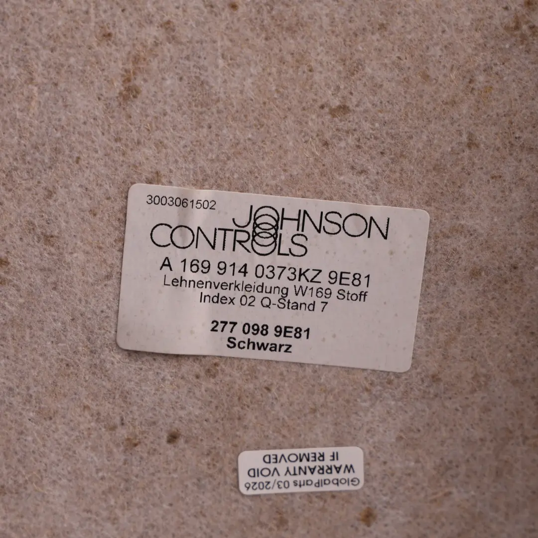 Osłona Tylna Panelu Fotela Przedniego Lewy Prawy do Mercedes W169 o numerze A1699140373 Mercedes W169 Osłona Tylna Panelu Fotela Przedniego Lewy Prawy - SKU A1699140373-1 - Numer Części A1699140373