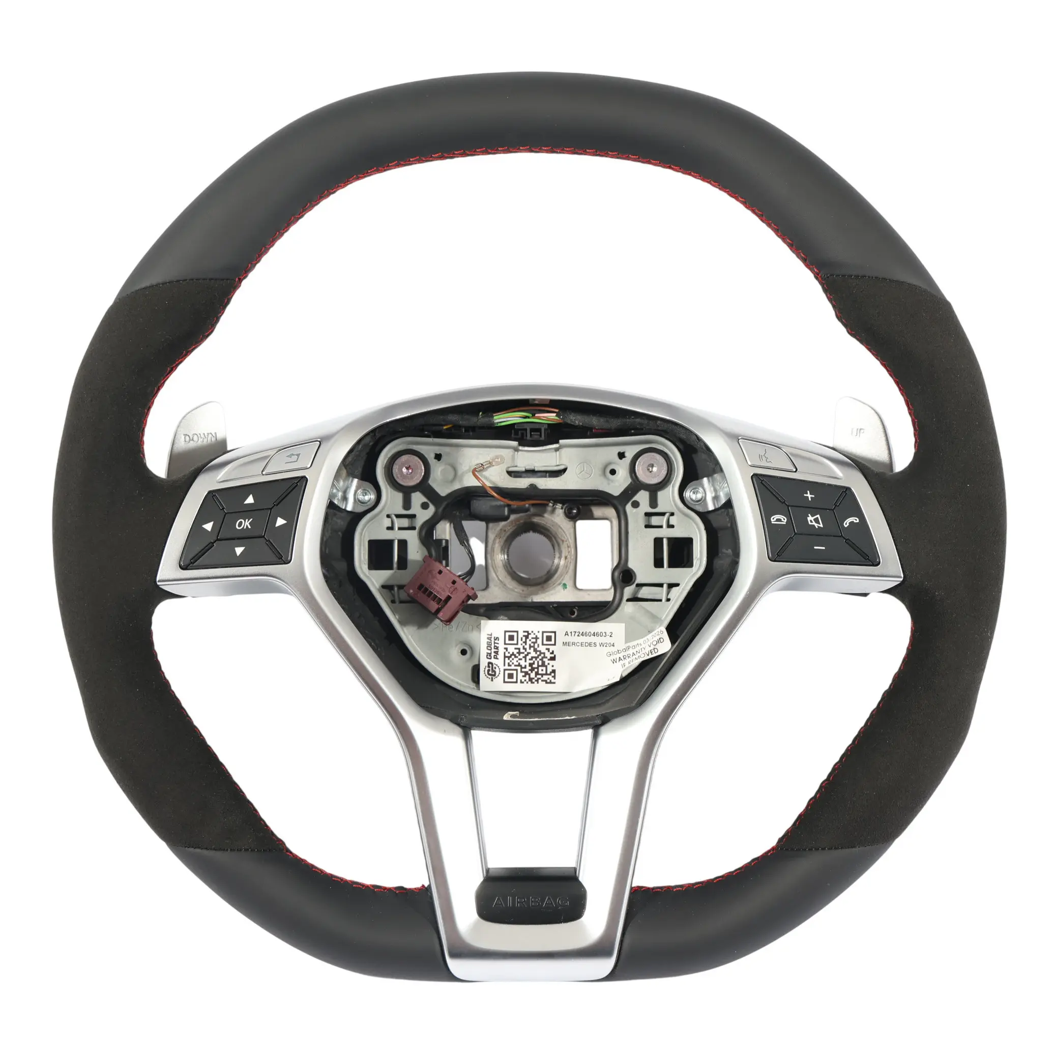 Mercedes W204 C63 W212 E63 AMG Steering Wheel NEW Black Leather Alcantara Sport