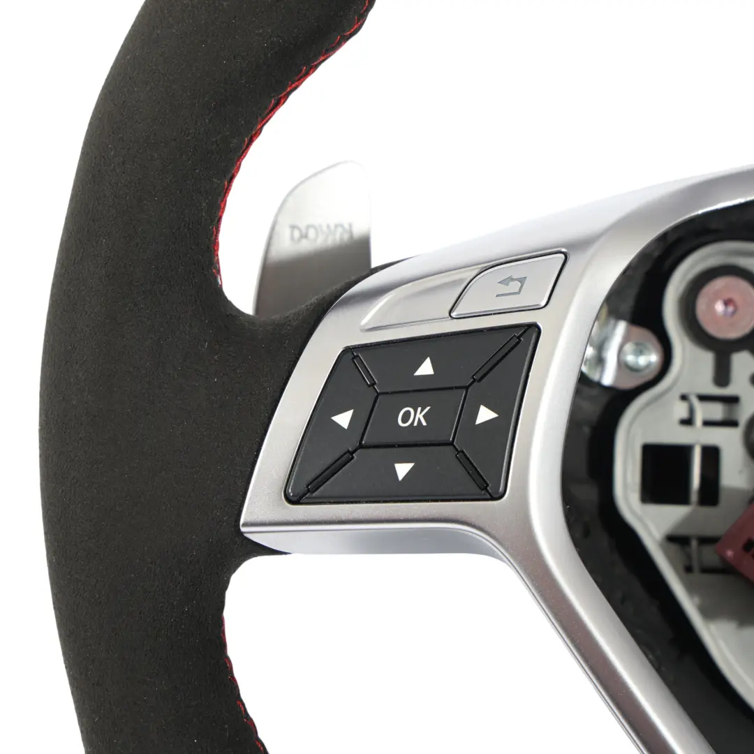 Mercedes W204 C63 W212 E63 AMG Steering Wheel NEW Black Leather Alcantara Sport - SKU A1724604603-2 - Part number A1724604603