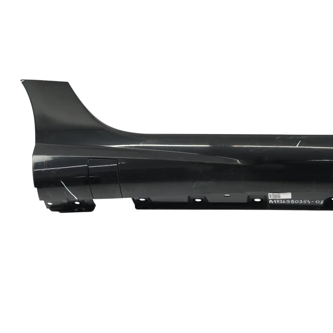 Cache De Seuil De Porte Latéral AMG Droite Obsidian Black - 197 pour Mercedes R172 à propos du numéro de pièce A1726980354 Mercedes R172 Cache De Seuil De Porte Latéral AMG Droite Obsidian Black - 197 - SKU A1726980354-OB - Numéro de pièce A1726980354