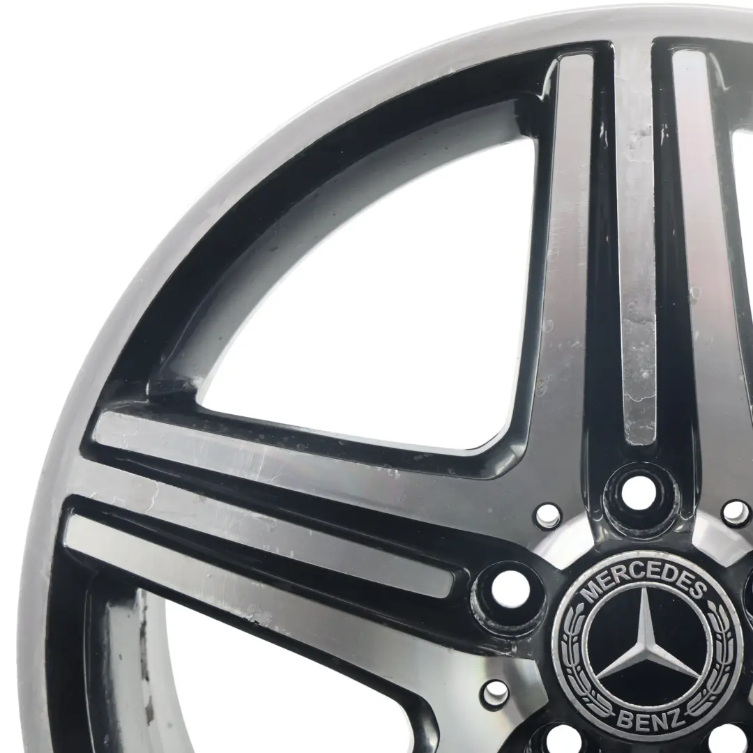 Cerchio in lega 18" 5 doppie razze ET:48 8J per Mercedes W176 AMG con numero di parte A1764010402 Mercedes W176 AMG Cerchio in lega 18" 5 doppie razze ET:48 8J - SKU A1764010402-4 - Numero di parte A1764010402