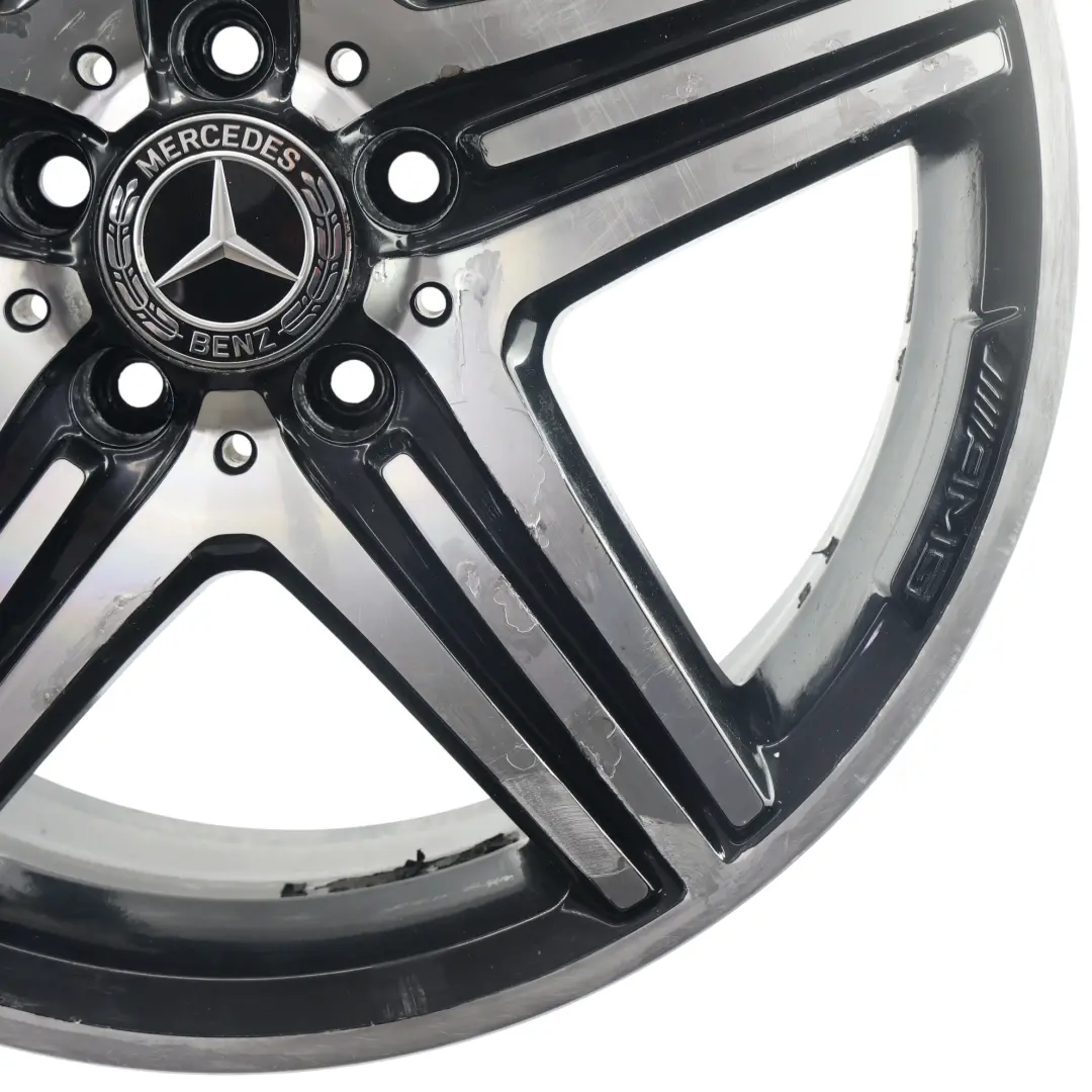 Alloy Rim 18" 5 Double Spoke ET:48 8J to Mercedes W176 AMG Wheel with Part number A1764010402 Mercedes W176 AMG Wheel Alloy Rim 18" 5 Double Spoke ET:48 8J - SKU A1764010402-5 - Part number A1764010402