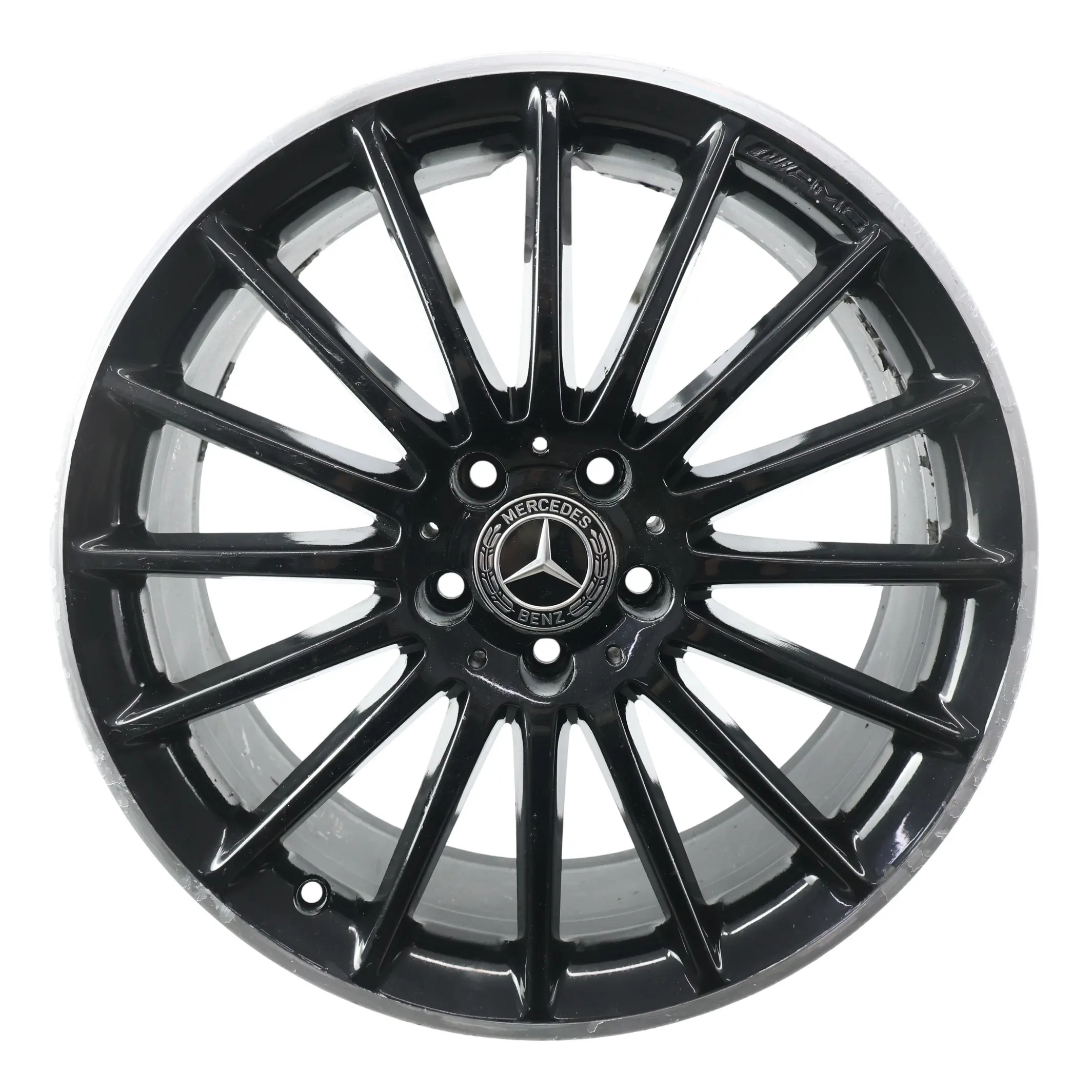 Mercedes C117 W176 AMG Llanta aleación negra 19" 16 radios ET:48 8J A1764010502