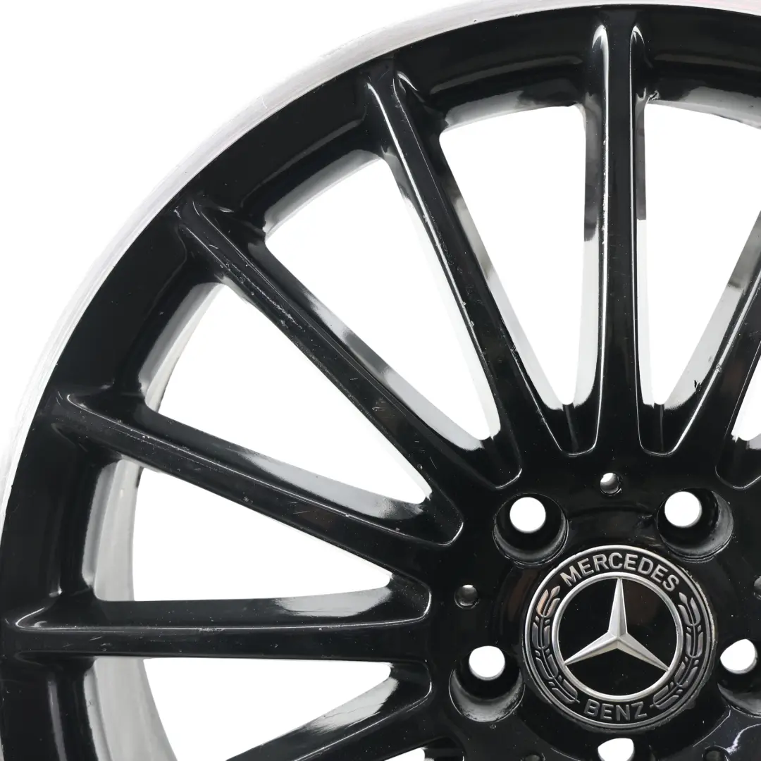 Alloy Rim 19" 16 Spoke ET:48 8J to Mercedes C117 W176 AMG Black Wheel with Part number A1764010502 Mercedes C117 W176 AMG Black Wheel Alloy Rim 19" 16 Spoke ET:48 8J - SKU A1764010502-1 - Part number A1764010502