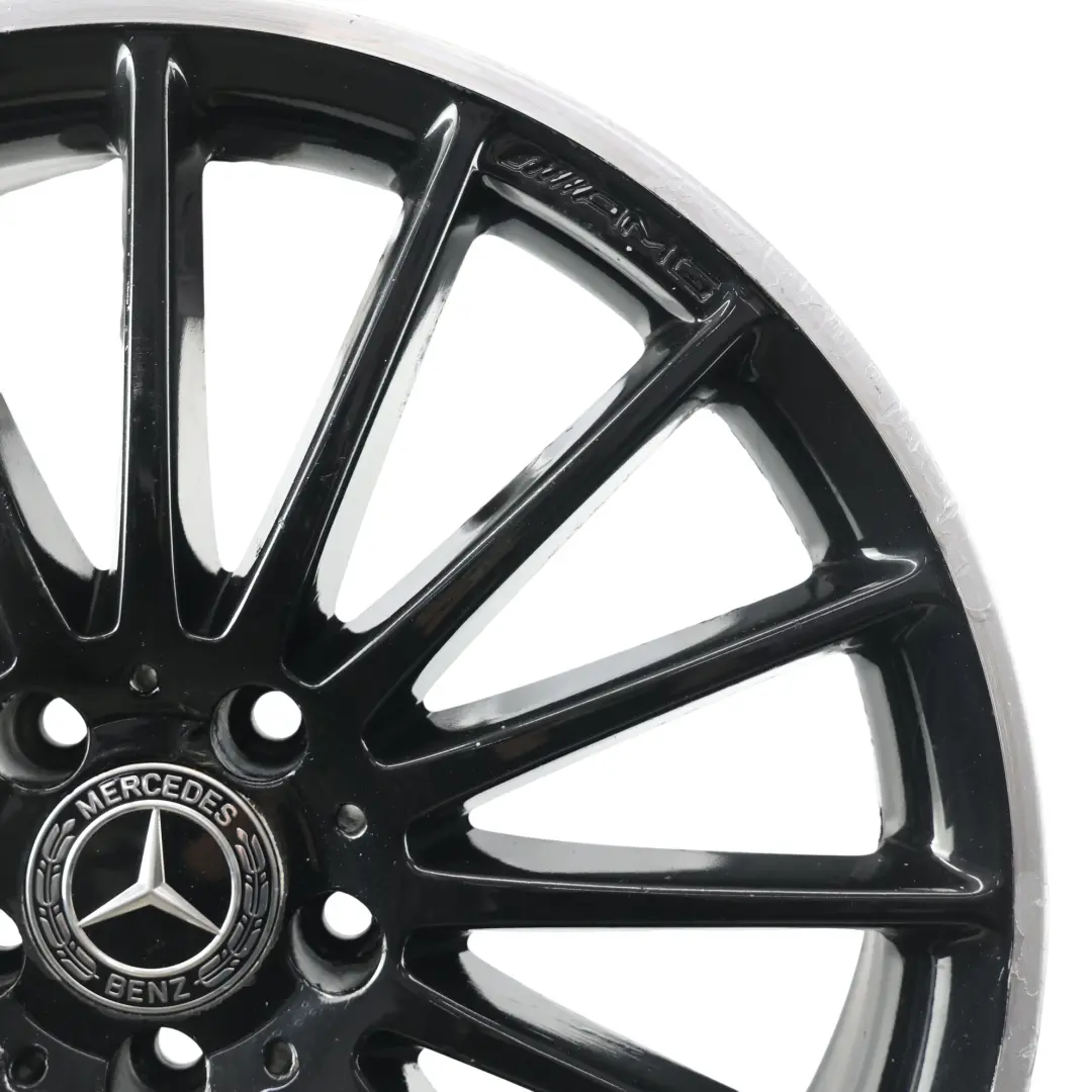 Mercedes C117 W176 AMG Llanta aleación negra 19" 16 radios ET:48 8J - SKU A1764010502-1 - Número de pieza A1764010502