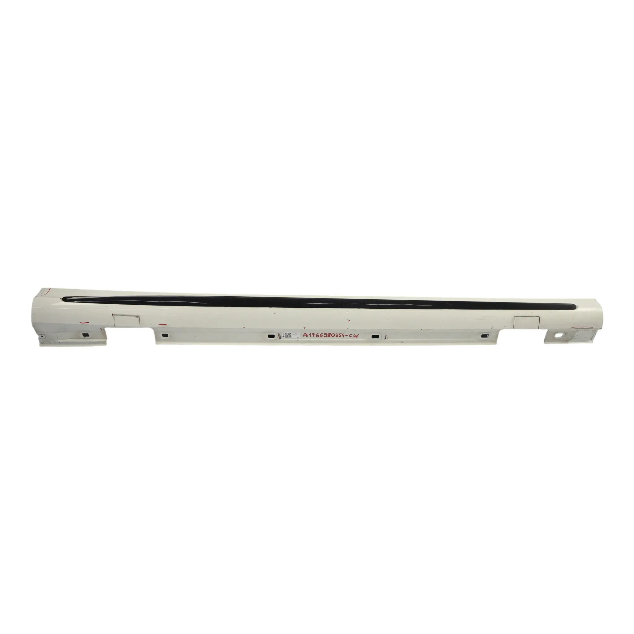 Mercedes W176 Gonna Laterale AMG Destra Davanzale Calcite White Bianco - 650