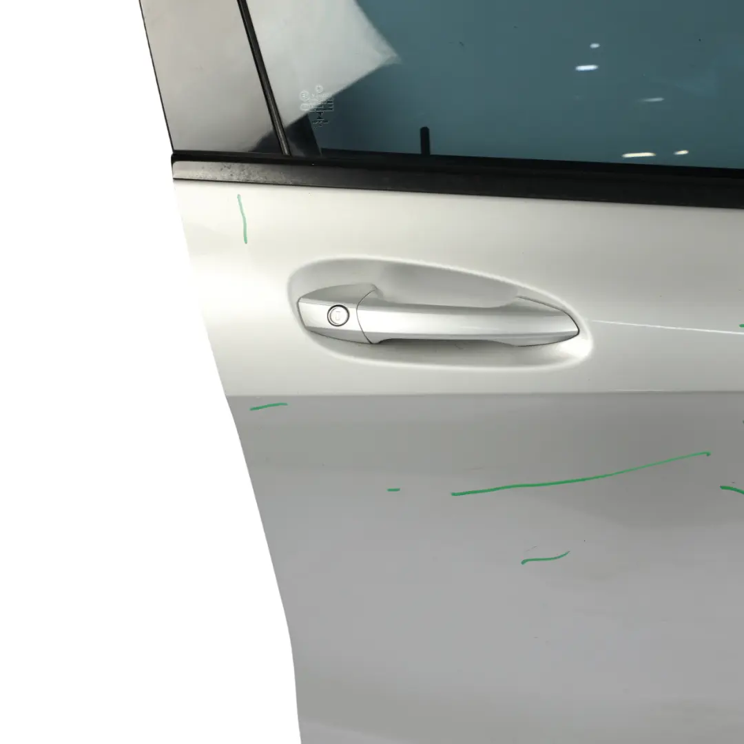 Door Front Right O/S A-Class Polar Silver Metallic - 761 to Mercedes W176 with Part number A1767200105 Mercedes W176 Door Front Right O/S A-Class Polar Silver Metallic - 761 - SKU A1767200205-PLS - Part number A1767200105