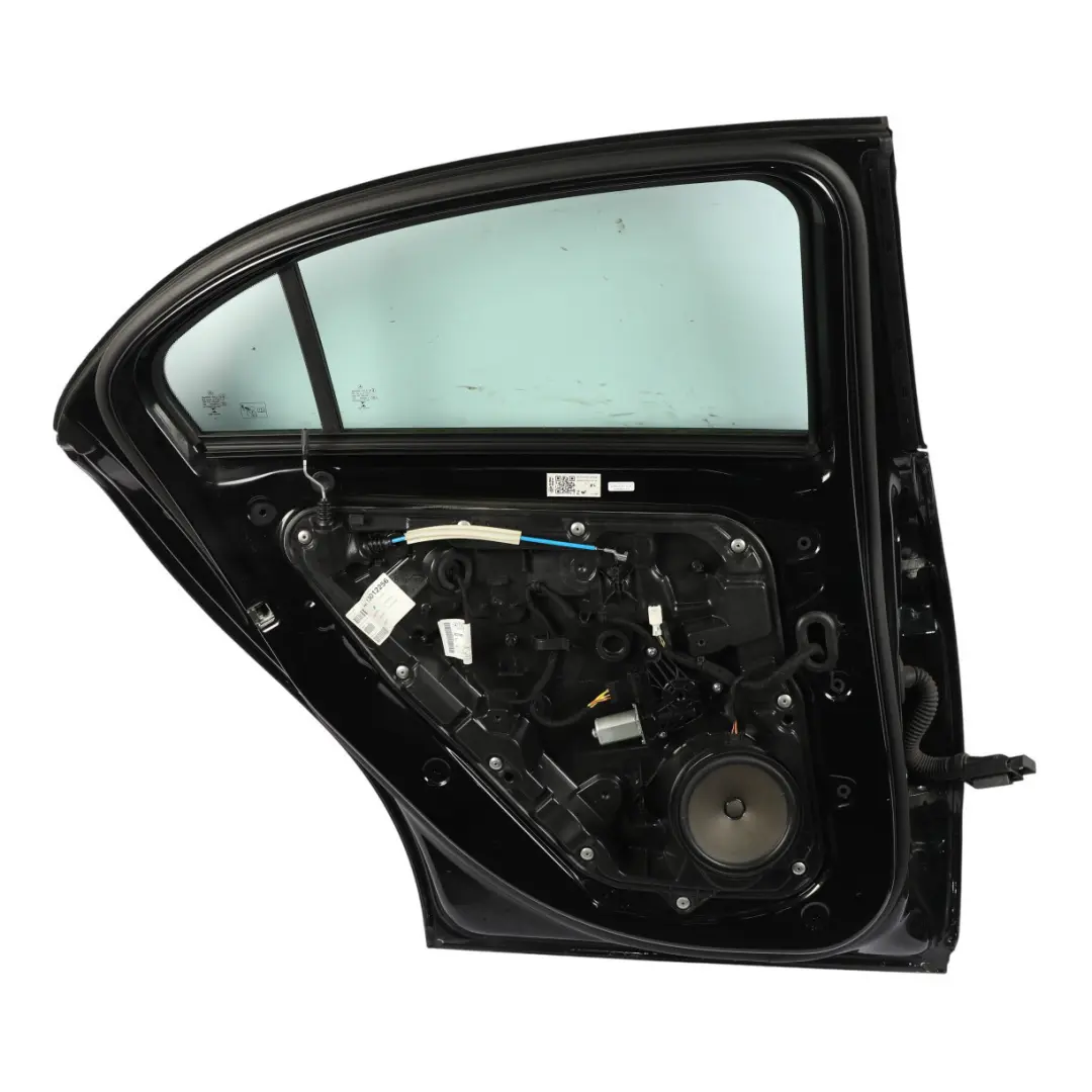 Door Rear Left N/S A-Class Kosmos Cosmic Black Metallic - 191 to Mercedes W176 with Part number A1767300105 Mercedes W176 Door Rear Left N/S A-Class Kosmos Cosmic Black Metallic - 191 - SKU A1767300105-KB - Part number A1767300105