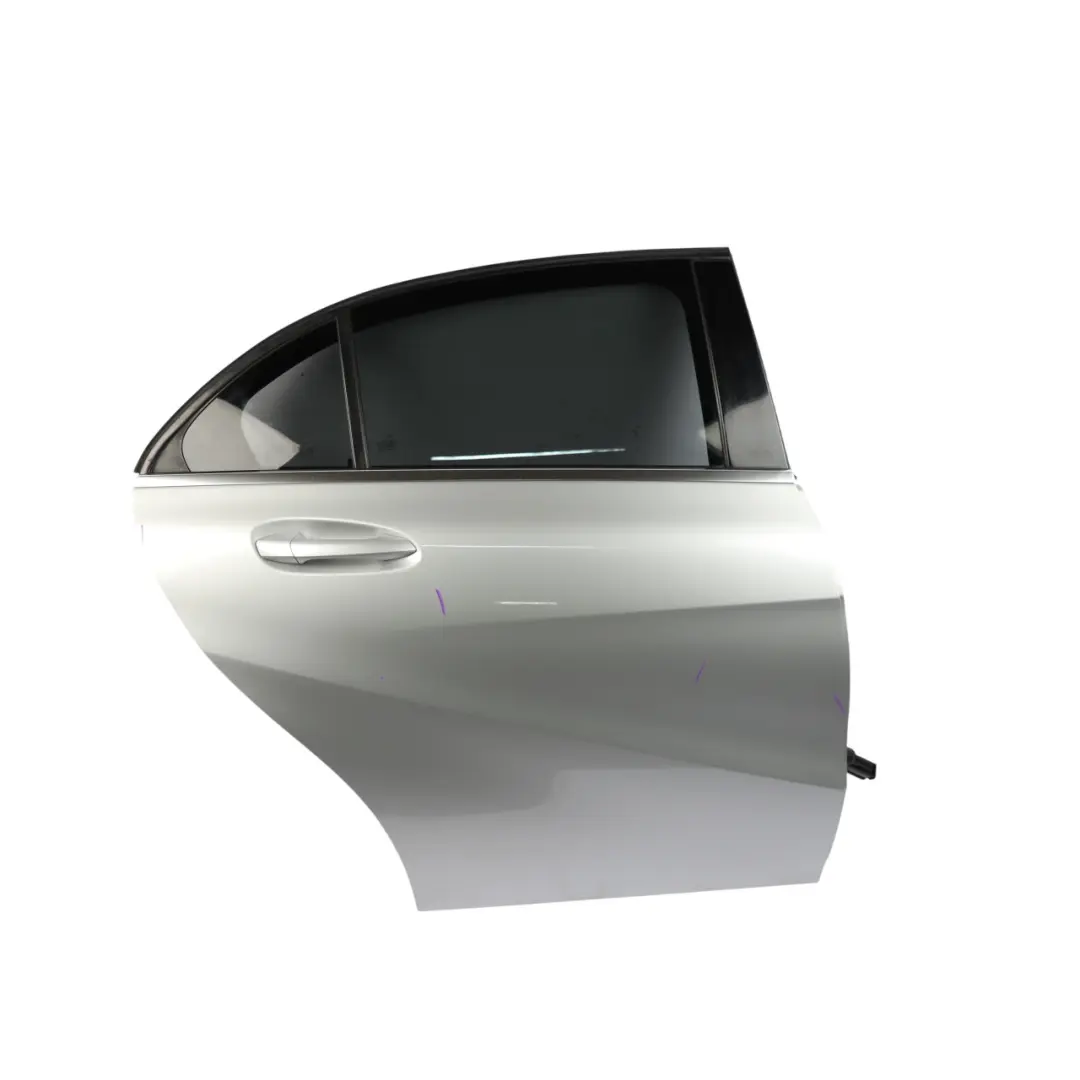 Door Rear Right O/S A-Class Polar Silver Metallic - 761 to Mercedes W176 with Part number A1767300205 Mercedes W176 Door Rear Right O/S A-Class Polar Silver Metallic - 761 - SKU A1767300205-PLS - Part number A1767300205