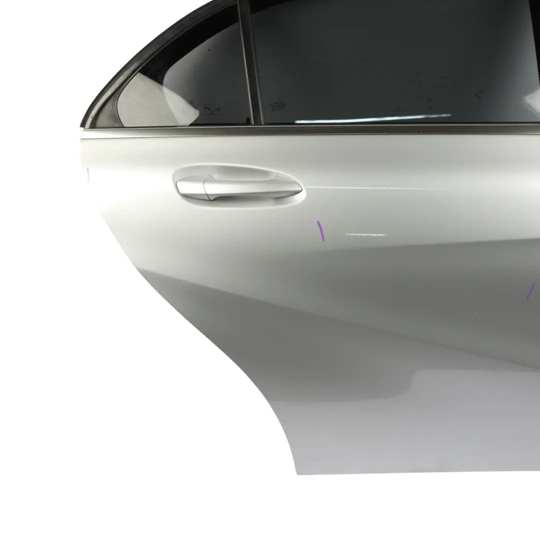 Door Rear Right O/S A-Class Polar Silver Metallic - 761 to Mercedes W176 with Part number A1767300205 Mercedes W176 Door Rear Right O/S A-Class Polar Silver Metallic - 761 - SKU A1767300205-PLS - Part number A1767300205