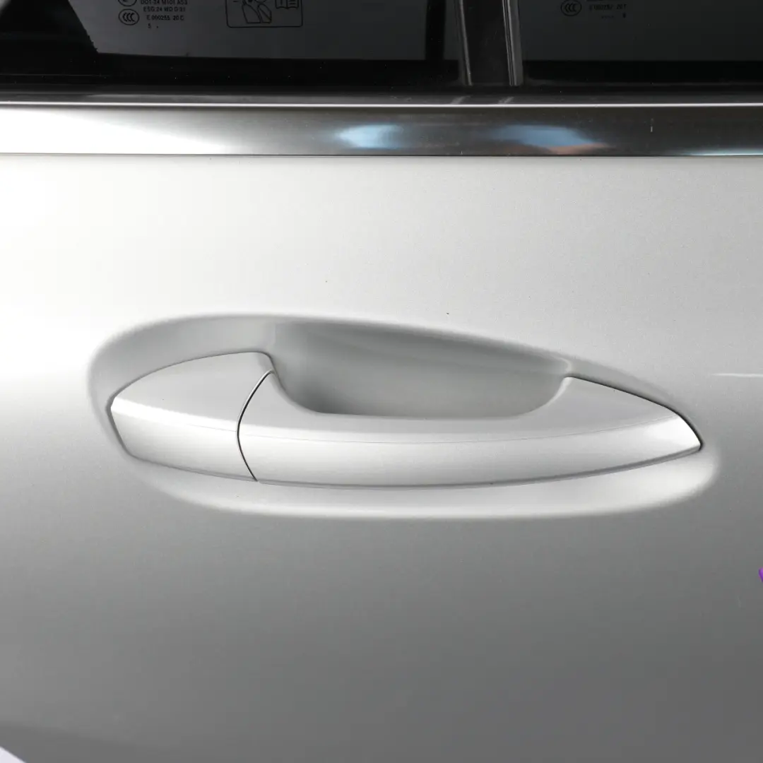 Door Rear Right O/S A-Class Polar Silver Metallic - 761 to Mercedes W176 with Part number A1767300205 Mercedes W176 Door Rear Right O/S A-Class Polar Silver Metallic - 761 - SKU A1767300205-PLS - Part number A1767300205