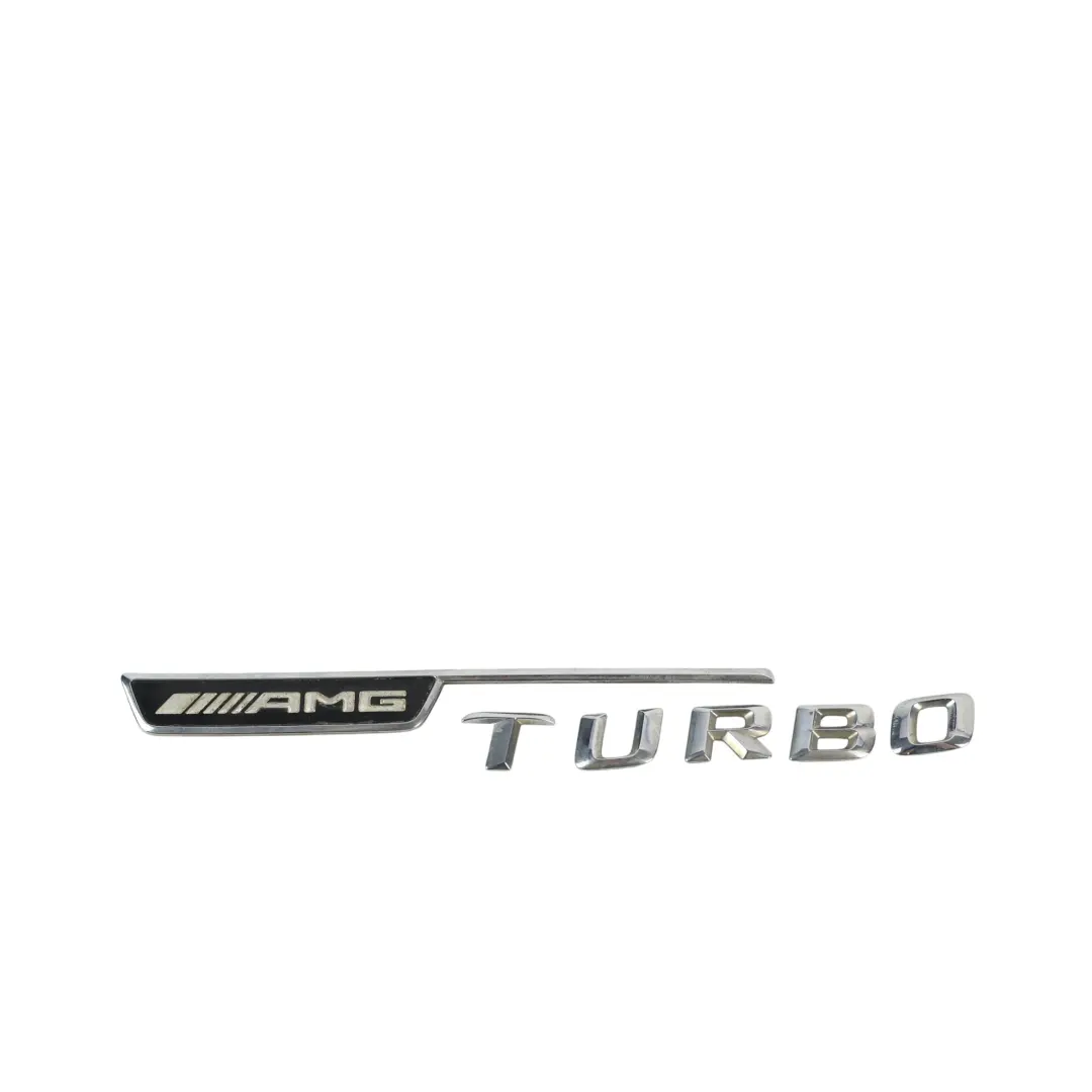 Mercedes C117 X156 W176 Wing Fender Emblem AMG Turbo Right O/S - SKU A1768170415 - Part number A1768170415