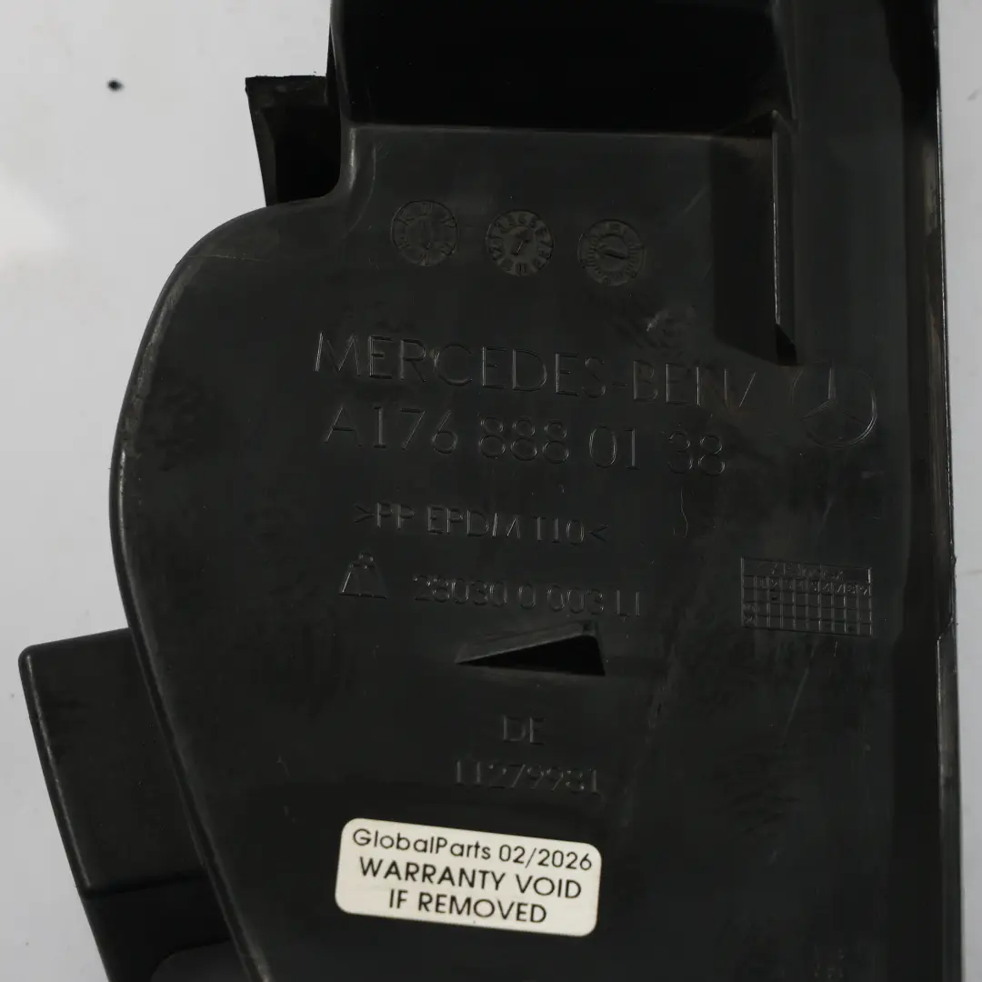 Duct Intake Radiator Grille Mount Bracket Left N/S to Mercedes W176 Air with Part number A1768880138 Mercedes W176 Air Duct Intake Radiator Grille Mount Bracket Left N/S - SKU A1768880138 - Part number A1768880138