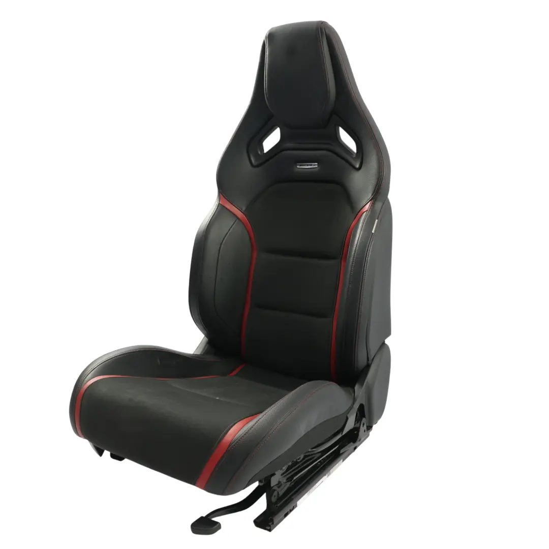Mercedes W176 Front Seat AMG Performance Heated Leather Black Red Right O/S - SKU A1769103702-2 - Part number A1769103702